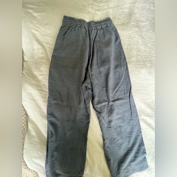 EUC Abercrombie & Fitch blue linen pants - Picture 2 of 3
